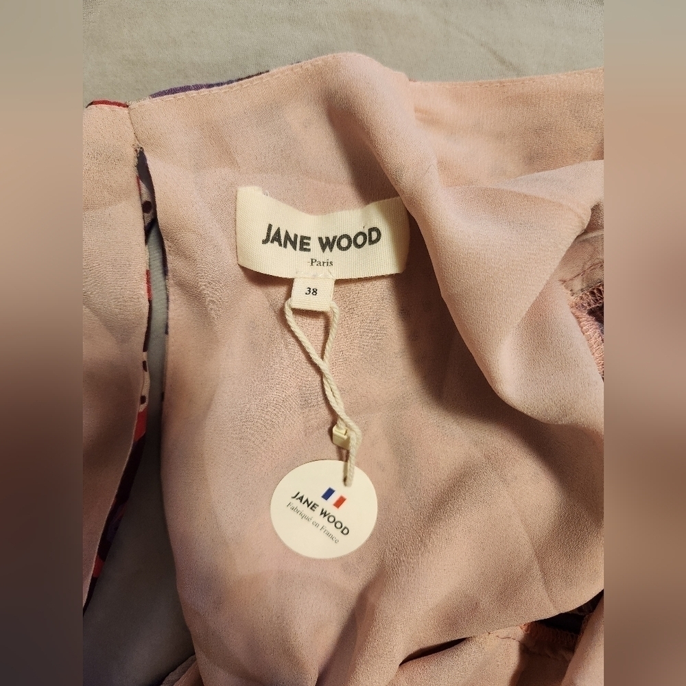 NWT Jane Wood Beautiful Wrap Dress Size 38 - Picture 3 of 10